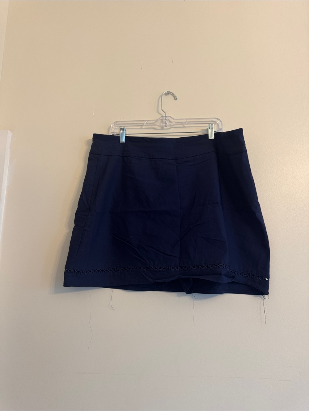 crown & ivy Navy Pull-On Skort with Trim Detail